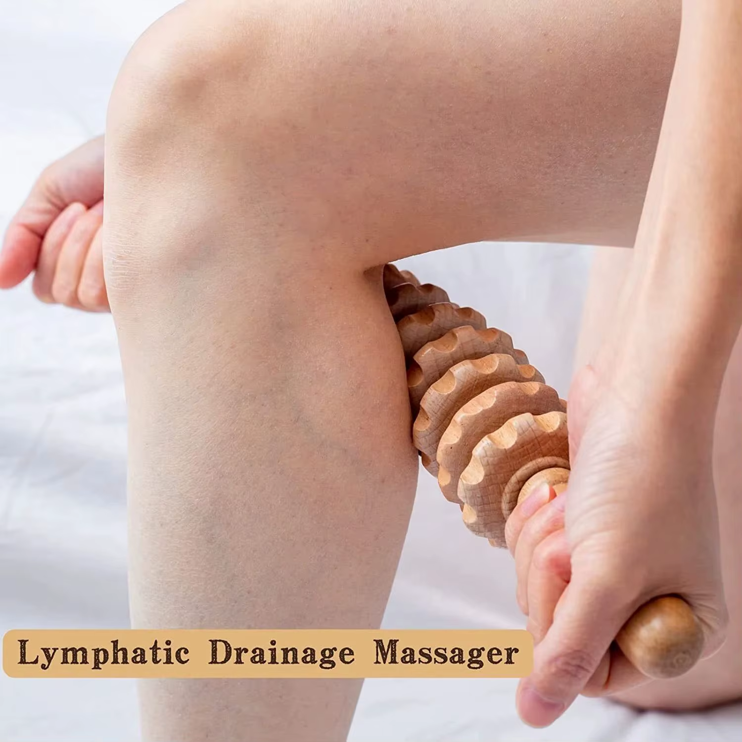 Massageur Bois 12 Rouleaux - Anti-Cellulite & Détente Musculaire – Image 4